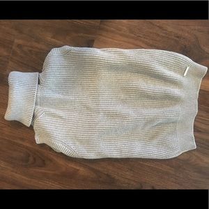 Michael Kors Gray Turtle Neck Sleeveless Sweater